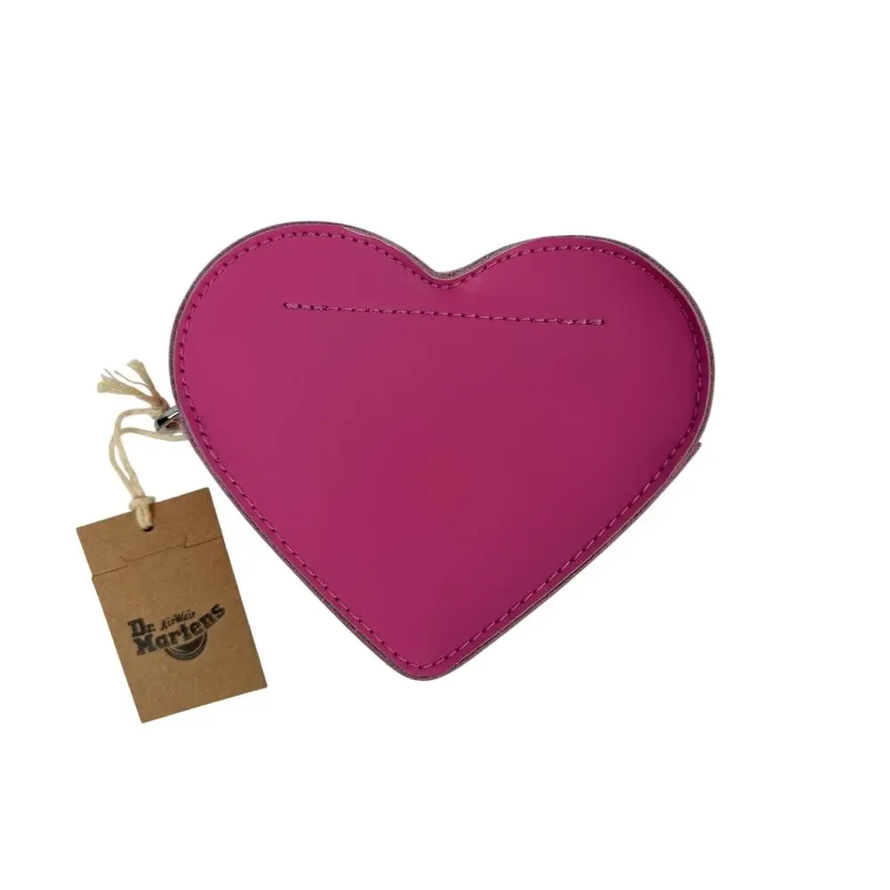 Dr. Martens Mini Heart Shaped Crossbody Bag Fondant Pink Kiev‎ Leather 2 Straps